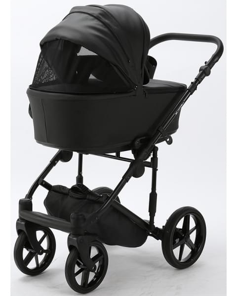 Детская коляска Adamex Zico Deluxe 3 в 1 Z-SA02 ЧЁРН.КОЖА