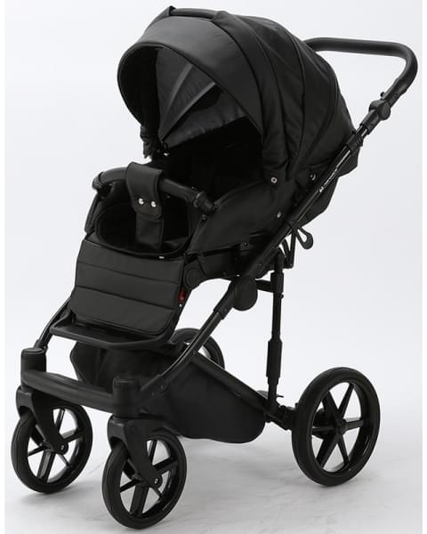 Детская коляска Adamex Zico Deluxe 3 в 1 Z-SA02 ЧЁРН.КОЖА
