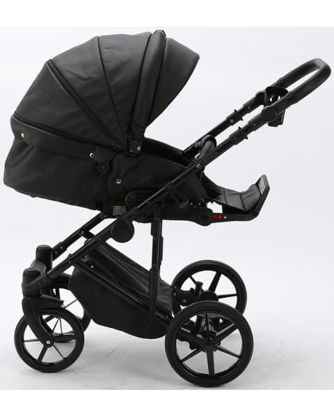 Детская коляска Adamex Zico Deluxe 3 в 1 Z-SA02 ЧЁРН.КОЖА