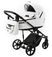 Детская коляска Adamex Zico Deluxe New 3 в 1 ZN-SA01 (БЕЛАЯ КОЖА)