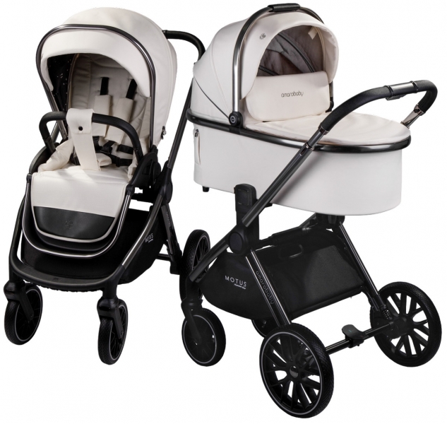 Детская коляска AmaroBaby Motus Premium Ecco 2 в 1 молочный