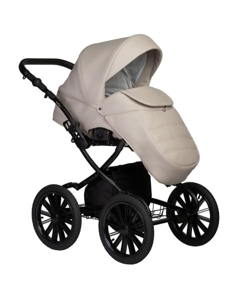 Детская коляска Indigo Mio Eco Plus 14 2 в 1 02 св.бежевая кожа