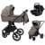 Детская коляска Peppy Monaco 3 в 1 с автокреслом Rise Black Sandstone (песочный), рама черная