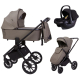 Детская коляска Peppy Monaco 3 в 1 с автокреслом Rise Black Sandstone (песочный), рама черная