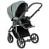 Детская коляска Roan Bass Next Кожа 3 в 1 с автокреслом Tutis Elo Lux EduSky Black RN085/1 Misti Mint