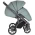 Детская коляска Roan Bass Next Кожа 3 в 1 с автокреслом Tutis Elo Lux EduSky Black RN085/1 Misti Mint