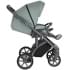 Детская коляска Roan Bass Next Кожа 3 в 1 с автокреслом Tutis Elo Lux EduSky Black RN085/1 Misti Mint