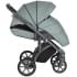 Детская коляска Roan Bass Next Кожа 3 в 1 с автокреслом Tutis Elo Lux EduSky Black RN085/1 Misti Mint