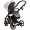 Детская коляска Roan Sol Flowers 3 в 1 с автокреслом Tutis Elo Lux EduSky Black RSF/5001 Powder/Rose gold