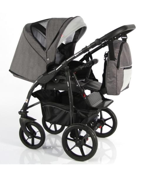 Детская коляска Sevillababy Unico 2 в 1 Un-03 т. серый-св.серый экокожа