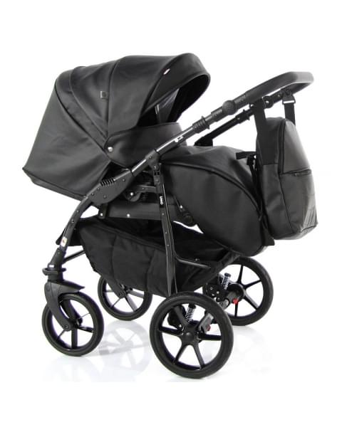 Детская коляска Sevillababy Uno 2 в 1 чёрный экокожа