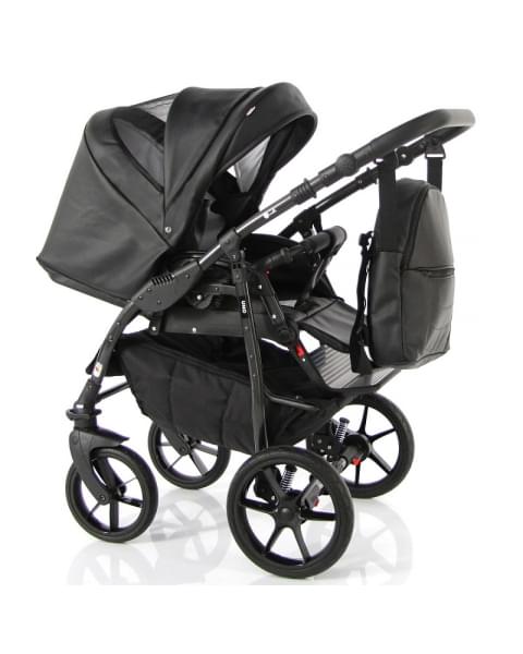 Детская коляска Sevillababy Uno 2 в 1 чёрный экокожа