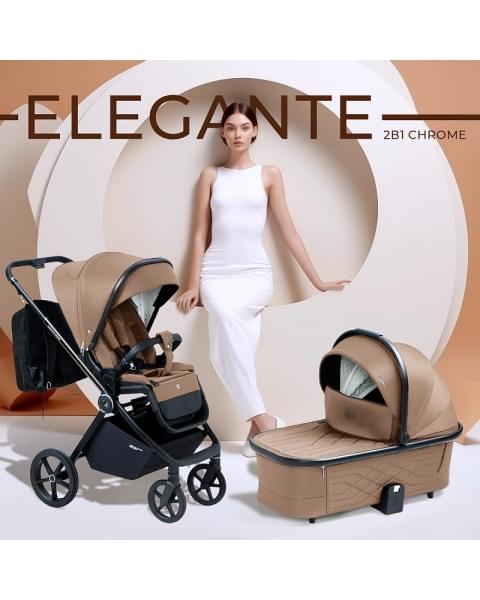 Детская коляска Sweet Baby Elegante 2 в 1 Chrome Brown