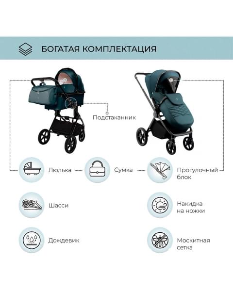 Детская коляска Sweet Baby Elegante 2 в 1 SBL GL Blue