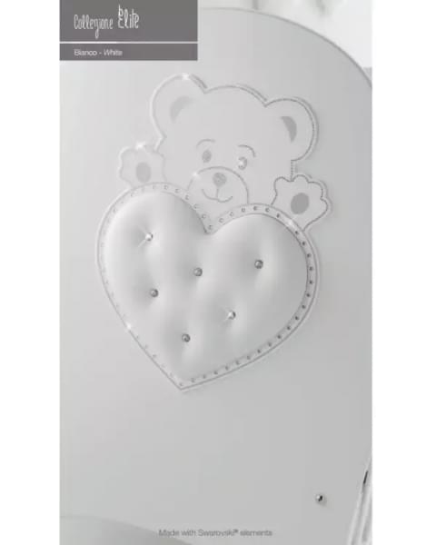 Детская кроватка-качалка Erbesi Elite Bianco