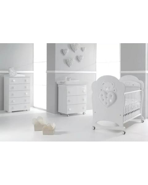 Детская кроватка-качалка Erbesi Elite Bianco