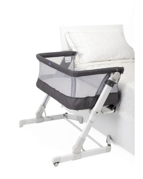 Детская приставная кроватка Chicco Next2Me Pop-Up, Atmosphere (Темно-серый)