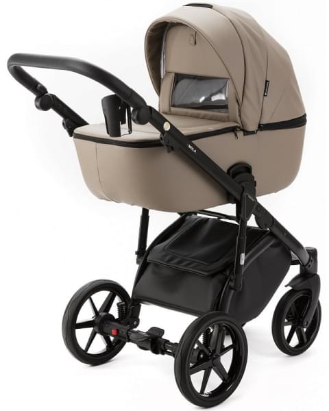 Детская коляска Adamex Nola Deluxe 3 в 1 N-SA09 (Т.БЕЖ. КОЖА)