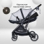 Детская прогулочная коляска Farfello Fest Lux Угольно-черный/Carbon black FL-12 черная рама