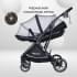 Детская прогулочная коляска Farfello Fest Lux Угольно-черный/Carbon black FL-12 черная рама
