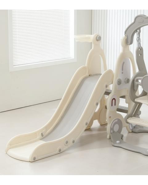 Горка с качелями UNIX Kids Car Grey