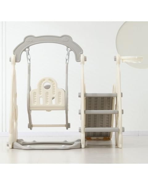 Горка с качелями UNIX Kids Car Grey