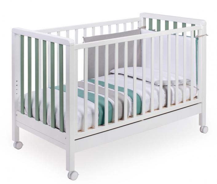 Детская кровать Pali Fleur (Astrid) белый/зеленый