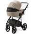 Детская коляска Adamex Nola Deluxe 3 в 1 N-SA09 (Т.БЕЖ. КОЖА)