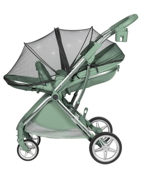 Детская прогулочная коляска Farfello Fest Lux Зеленый/Green FL-13 цветная рама