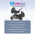 Коляска трансформер Farfello Silva Duo для двойни и погодок черный