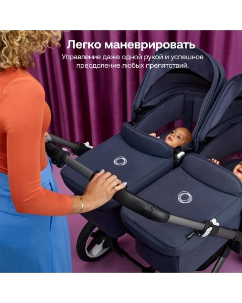 Коляска 2 в 1 Bugaboo Donkey 5 Twin Forest Green шасси Black
