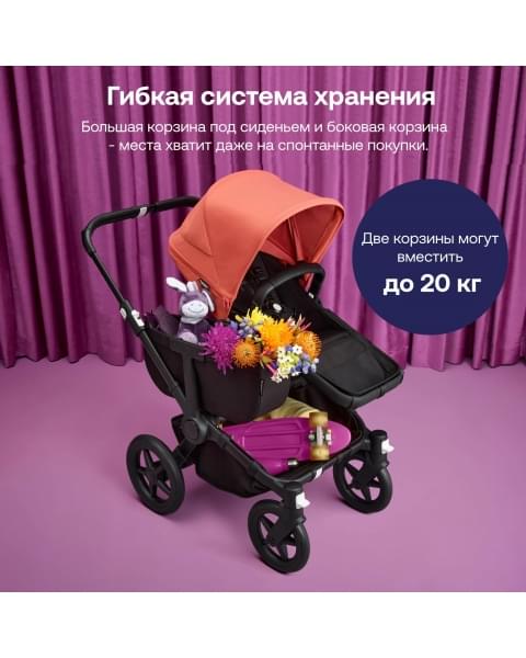 Коляска 2 в 1 Bugaboo Donkey 5 Twin Forest Green шасси Black