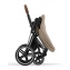 Коляска 2 в 1 Cybex Priam IV Platinum Collection шасси Chrome Brown, Cozy Beige (бежевый)