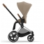 Коляска 2 в 1 Cybex Priam IV Platinum Collection шасси Chrome Brown, Cozy Beige (бежевый)
