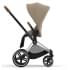 Коляска 2 в 1 Cybex Priam IV Platinum Collection шасси Chrome Brown, Cozy Beige (бежевый)