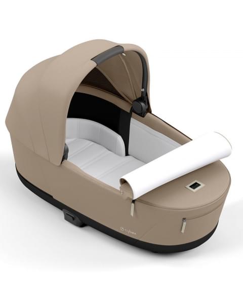 Коляска 2 в 1 Cybex Priam IV Platinum Collection шасси Chrome Brown, Cozy Beige (бежевый)