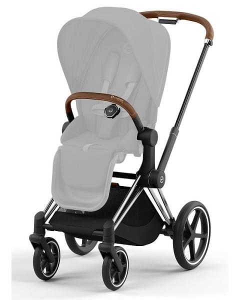 Коляска 2 в 1 Cybex Priam IV Platinum Collection шасси Chrome Brown, Cozy Beige (бежевый)