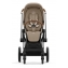 Коляска 2 в 1 Cybex Priam IV Platinum Collection шасси Chrome Brown, Cozy Beige (бежевый)