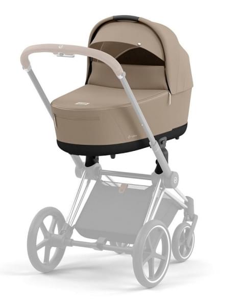 Коляска 2 в 1 Cybex Priam IV Platinum Collection шасси Chrome Brown, Cozy Beige (бежевый)