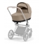 Коляска 2 в 1 Cybex Priam IV Platinum Collection шасси Chrome Brown, Cozy Beige (бежевый)