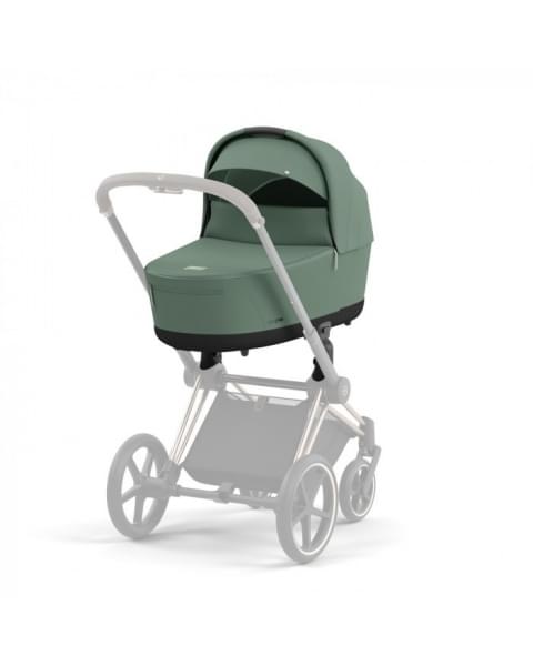 Коляска 2 в 1 Cybex Priam IV Platinum Collection шасси Matt Black, Leaf Green (Зеленый)
