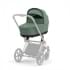 Коляска 2 в 1 Cybex Priam IV Platinum Collection шасси Matt Black, Leaf Green (Зеленый)