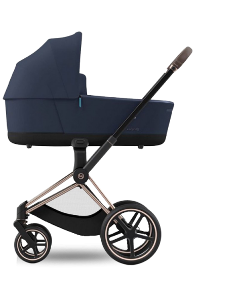 Коляска 2 в 1 Cybex Priam IV шасси Rose Gold, Nautical Blue (Темно-синий)
