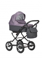 Коляска 2 в 1 Indigo Charlotte Sity Classic 12, Cs 03 (Темно-серый + Фиолетовый)
