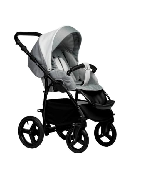 Коляска 2 в 1 Indigo Impulse Eco, Ie 03 (Белый + Серый)