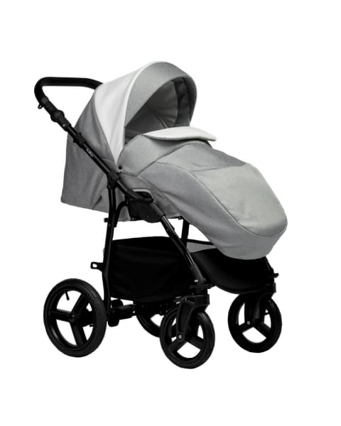 Коляска 2 в 1 Indigo Impulse Eco, Ie 03 (Белый + Серый)