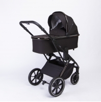 Коляска 2 в 1 Peppy Tecla, Shadow Black Chrome Edition (Черный)