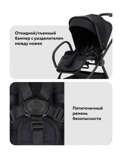 Коляска 2 в 1 Rant Teo Soft Black