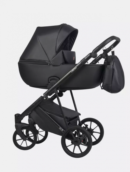 Коляска 2 в 1 Riko Basic Leon, 04 Black (Черный)