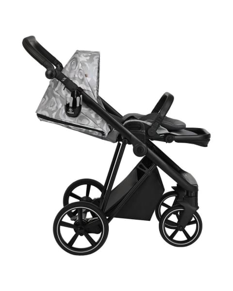 Коляска 2 в 1 Roan Sol Flowers, Gray / шасси Black (RSF/5002)